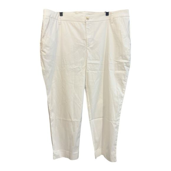 Chico’s Polished Chino Ankle Pant Basic Alabaster NWT Size 4R (20R) Quiet Luxury - Picture 2 of 6
